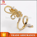 Wholesale brass material products new design fashion cheap jewelry 18k gold plated indian rings jewellery